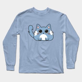 Cute blue kitten with white spots Long Sleeve T-Shirt